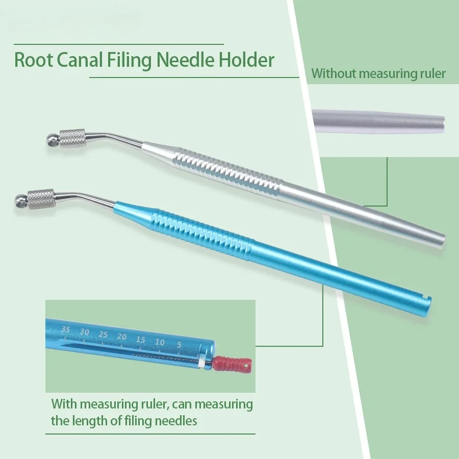 Dentals Endodontic Handle File Holder, Root Canal File, Flexible Operation, Autoclaved, Aluminum Alloy, Dentals Tools, 200 ℃
