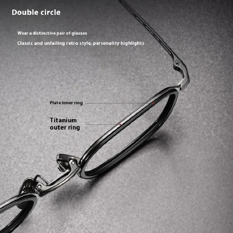 موضة جديدة إطار من التيتانيوم الأعمال إطار مربع رجل الزجاج مكافحة الضوء الأزرق وصفة طبية مخصصة قصر النظر مد البصر الزجاج للنساء