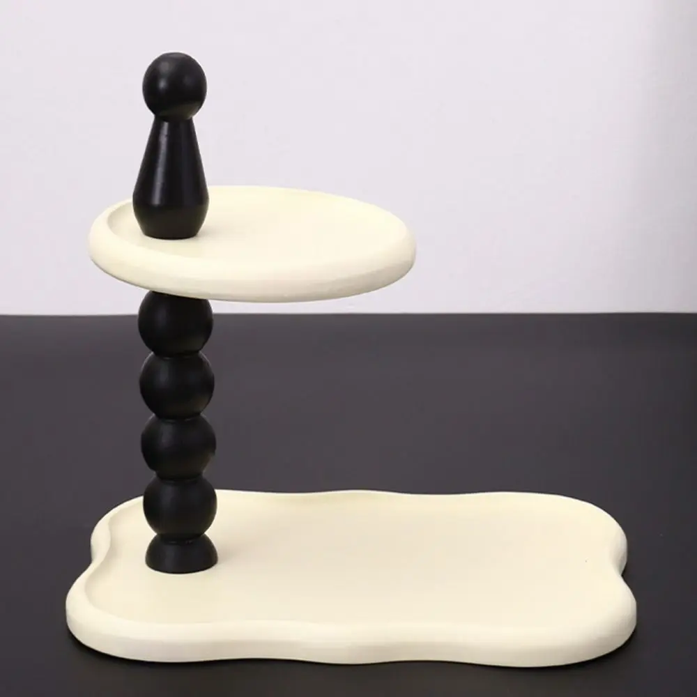 

Wooden Jewelry Storage Rack Creative Simple Jewelry Display Plate Detachable Double-layer Bathroom Shelf Entrance