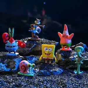 SpongeBob -Actionfiguren für Kinder, Cartoon -Film Mini -Puppen, Geburtstagsgeschenkset, 5,6 cm, 6 Stück pro Set 9 HauptverkaufsspongeBob Kawaii - №8