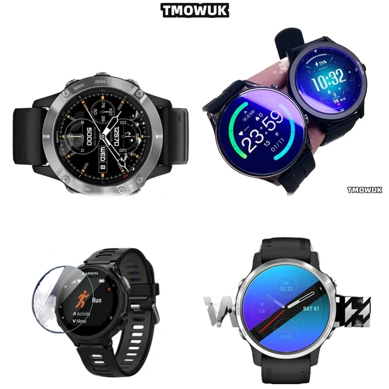 

For Garmin Fenix 6 6S 6X Pro Silver Ultra-Thin HD Screen Protector Anti-Scratch