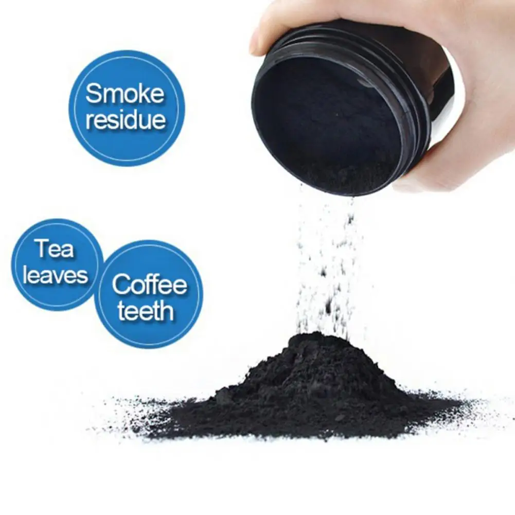 30g Natural Teeth Whitening Powder Activated Organic Whitener Oral Charcoal Teeth Polish Teeth Clean Hygiene Powder Strengt B4Z9