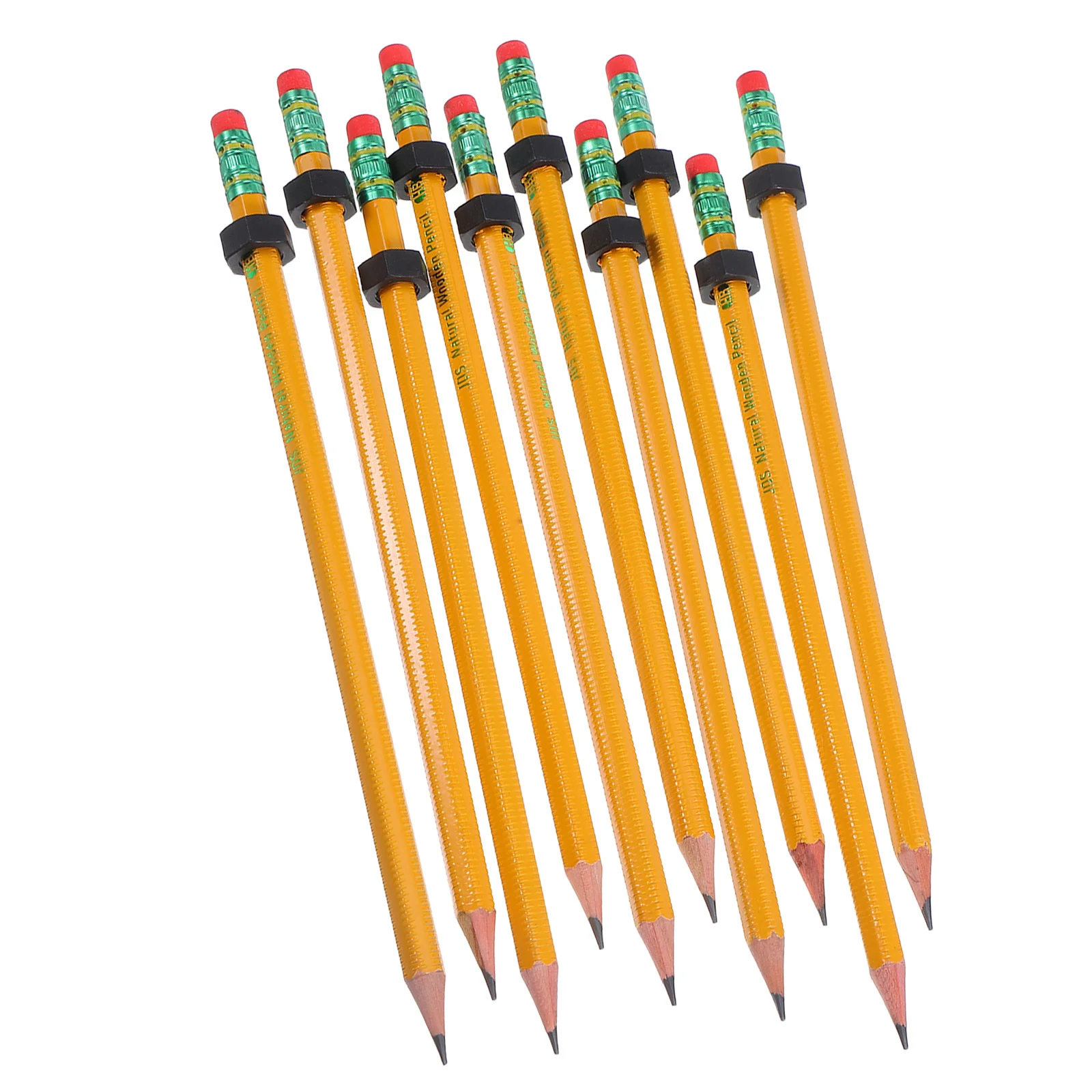 

10Pcs Threaded Wooden Pencils Sliding Nut Mechanical Sketching Writing Tool Portable for School Office