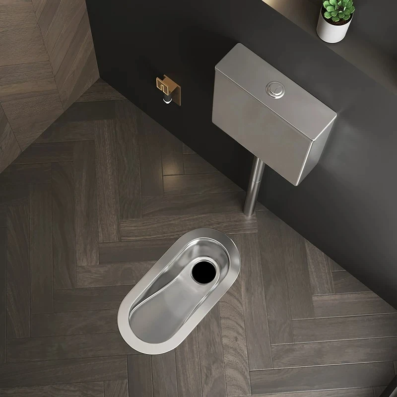 Small apartment stainless steel squatting toilet household small size toilet water tank bar squatting toilet hotel squatting
