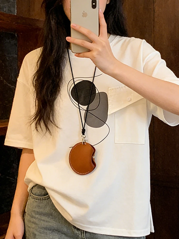

Loose Summer Short Sleeve T-Shirt Women's plus Size Korean Style Design Casual Versatile Slimming Print Top City Commute Wear