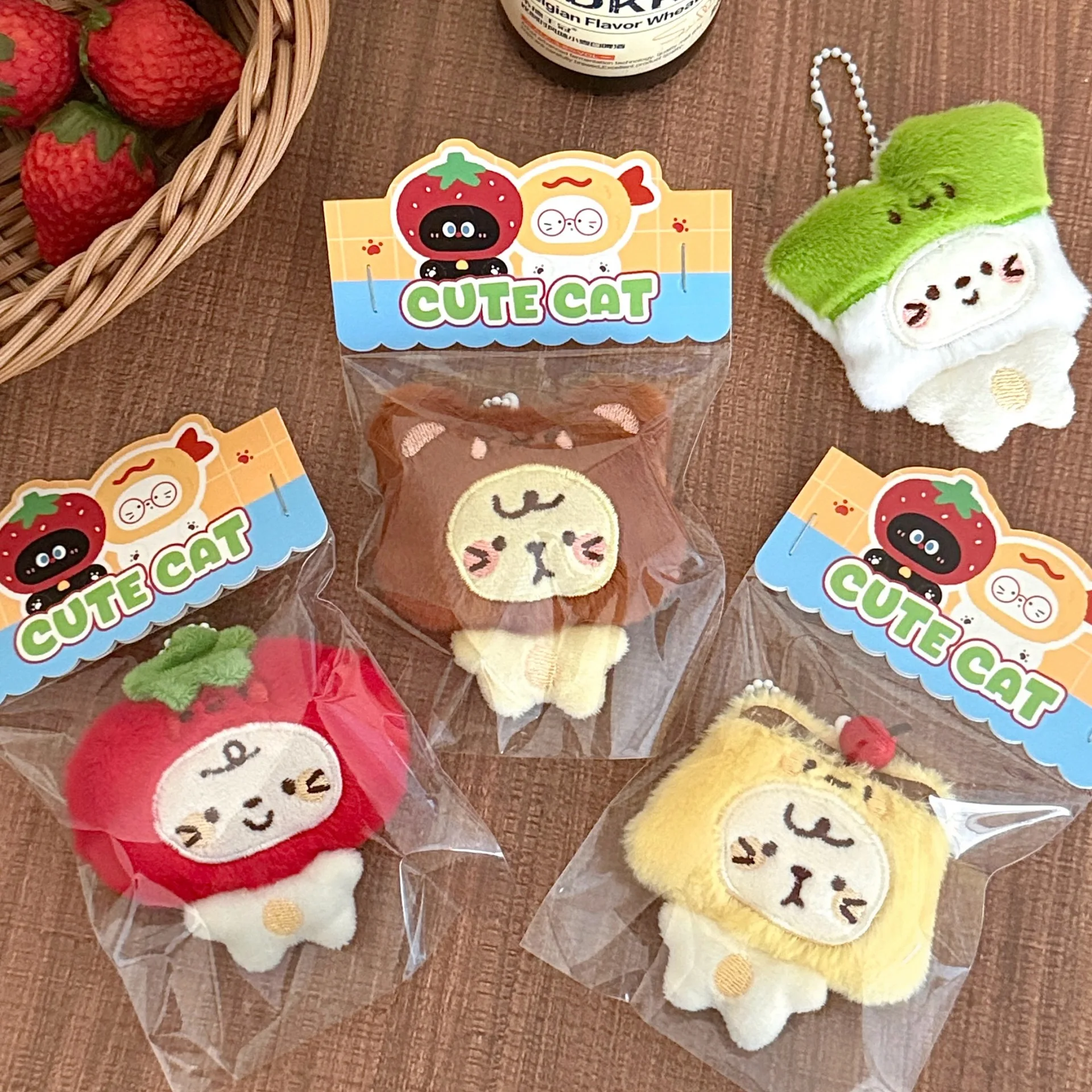 قلادة تمثال قطة لطيفة على شكل عقال لحقيبة الظهر، زينة سلسلة المفاتيح، سلسلة مفاتيح على ظهره للفتيات، إكسسوار دمية صغيرة للزوجين #1