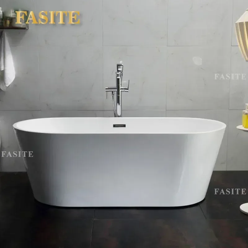 For Small Apartment Portable Acrylic Bathtub Independent Adult Princess Style   Household Hotel B&B Use