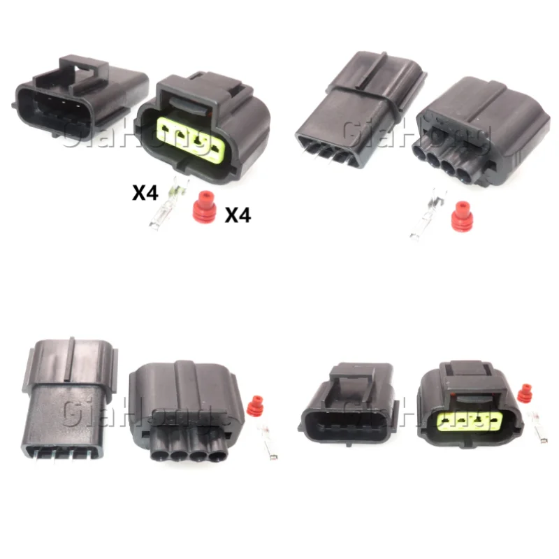 1 Set 4 Ways AC Assembly Auto Parts Car PCB Sealed Connector 178399-2 184046-1 Car Accelerator Pedal Waterproof Wire Socket