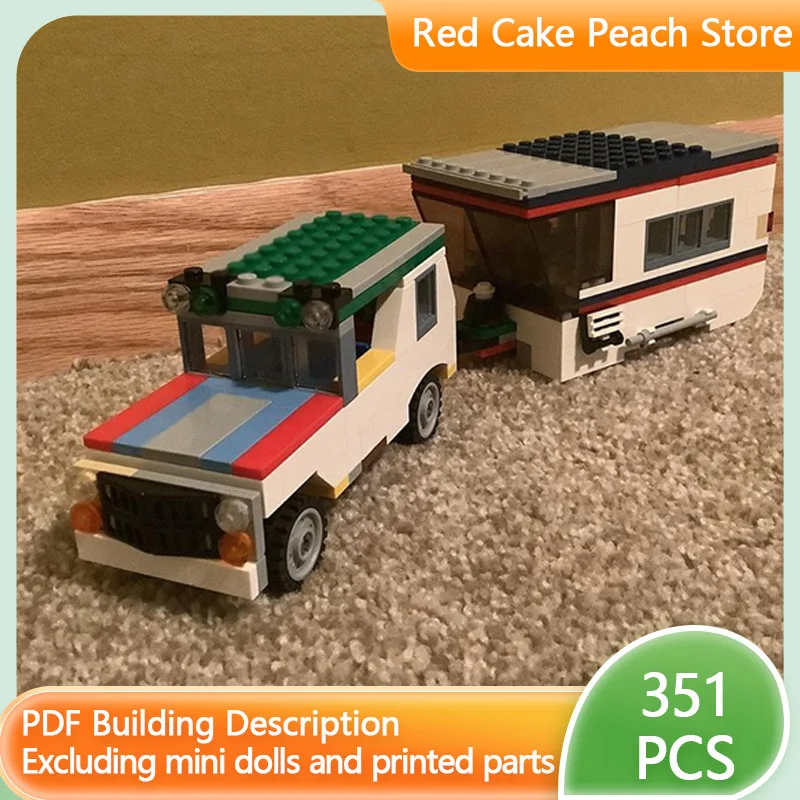 

Модель городской автомобиль MOC, строительные кирпичи, внедорожник с модульной технологией кемпера, детские праздничные подарки, сборные игрушки, костюм