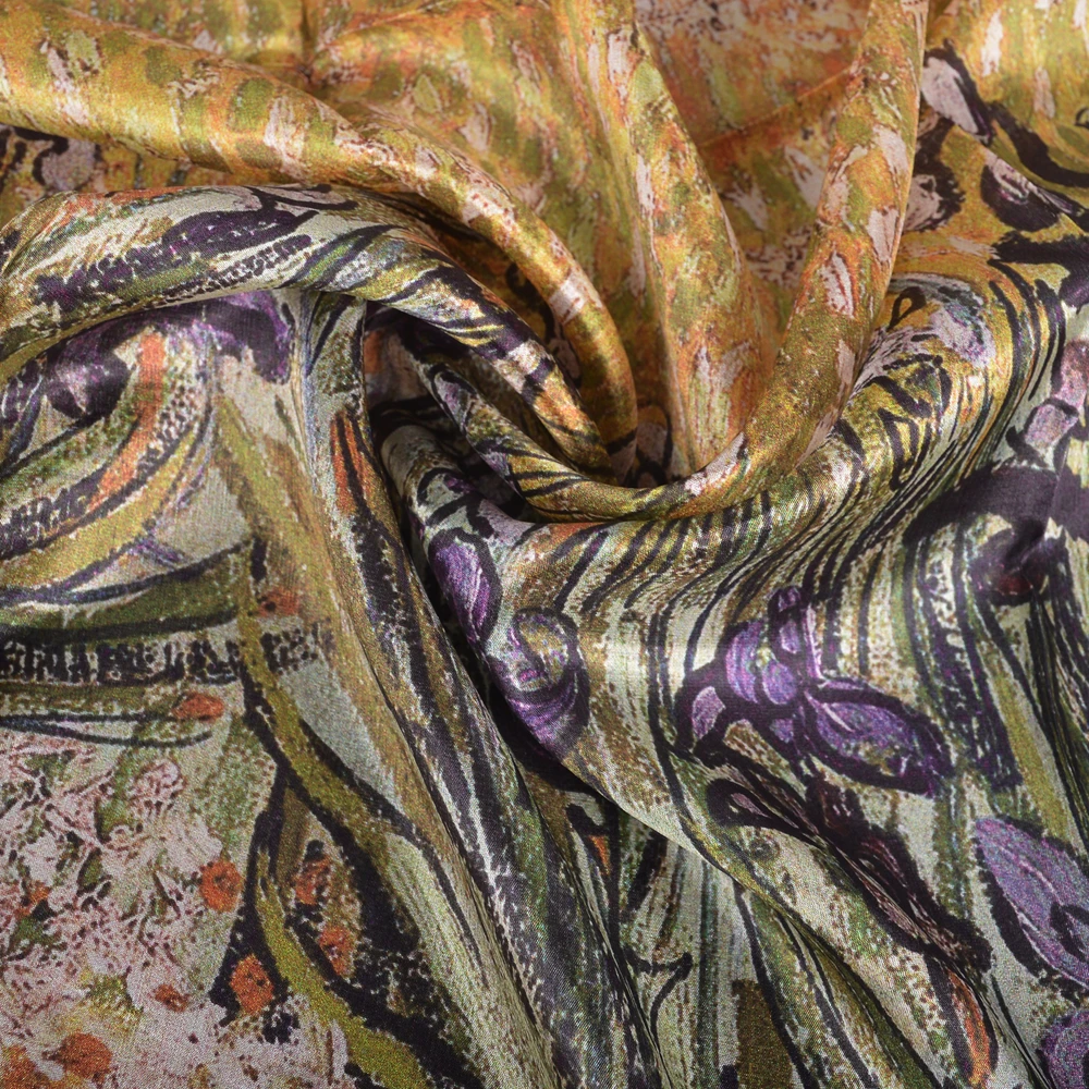 BYSIFA|New Winter Khaki 100% Silk Scarf Shawl Bufanda Women Fashion Floral Summer Long Beach Shawl Spring Fall Ladies Scarves image 4