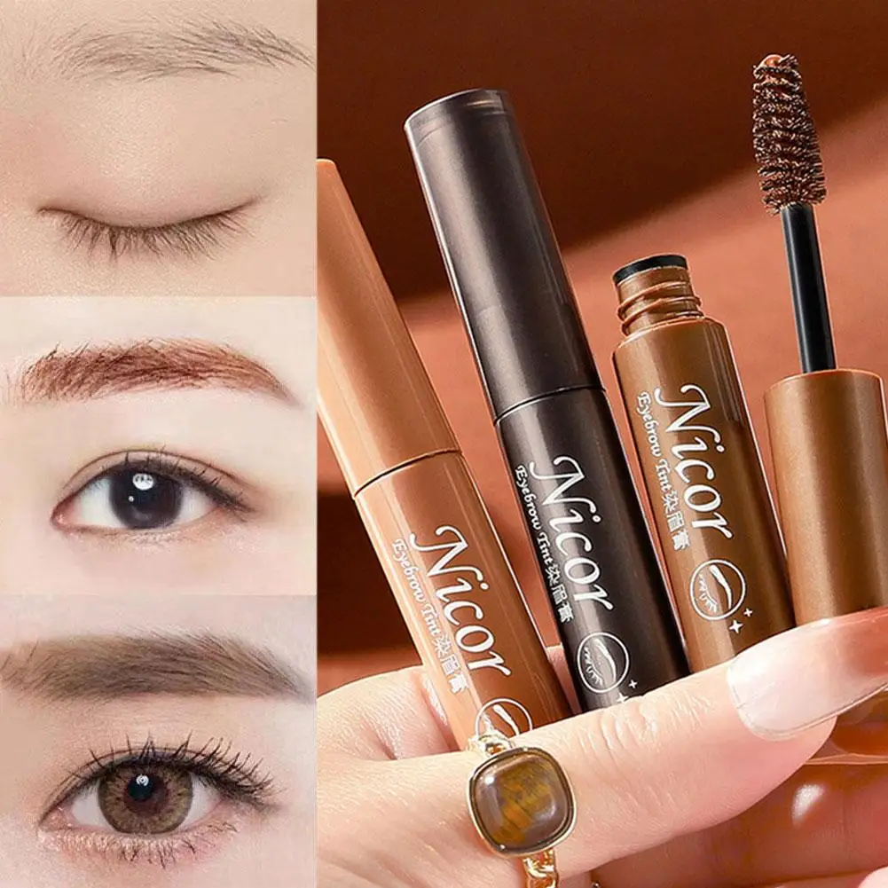 3 Colors Long Lasting Waterproof Eyebrow Mascara Cream Gel Brow Shadow Eye Makeup Beauty Dye Eyebrow With Comstic Brush Too N1Z5