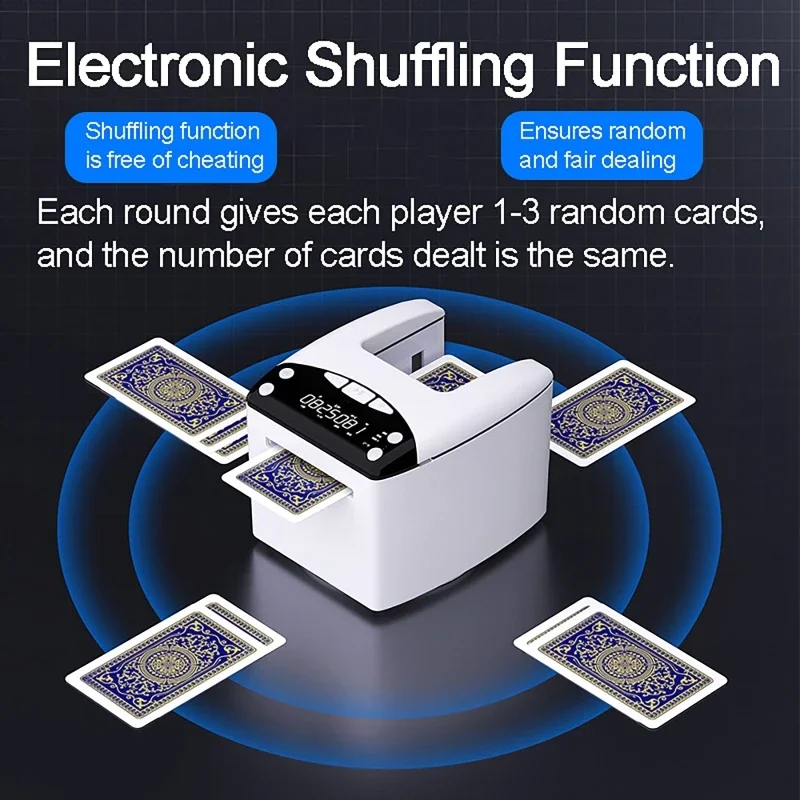 4000mAh 3-8Players Automatic Card Dealing Machine Party Poker Device ...
