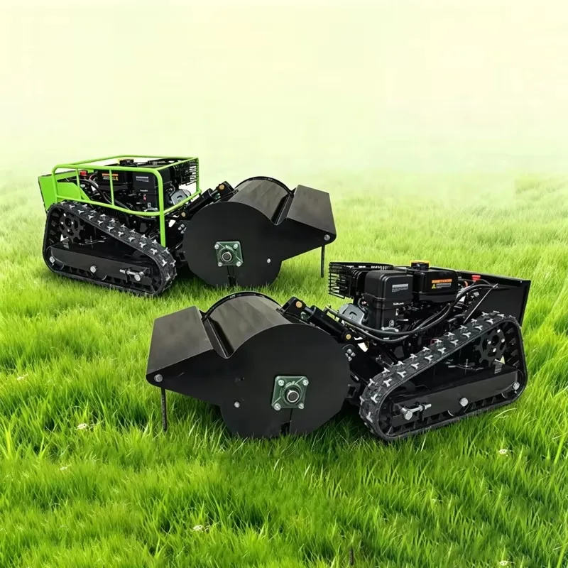

Hybrid Power Electric Industrial DIY Cost-Effective Crawler Lawn Mower with Remote Control Robot