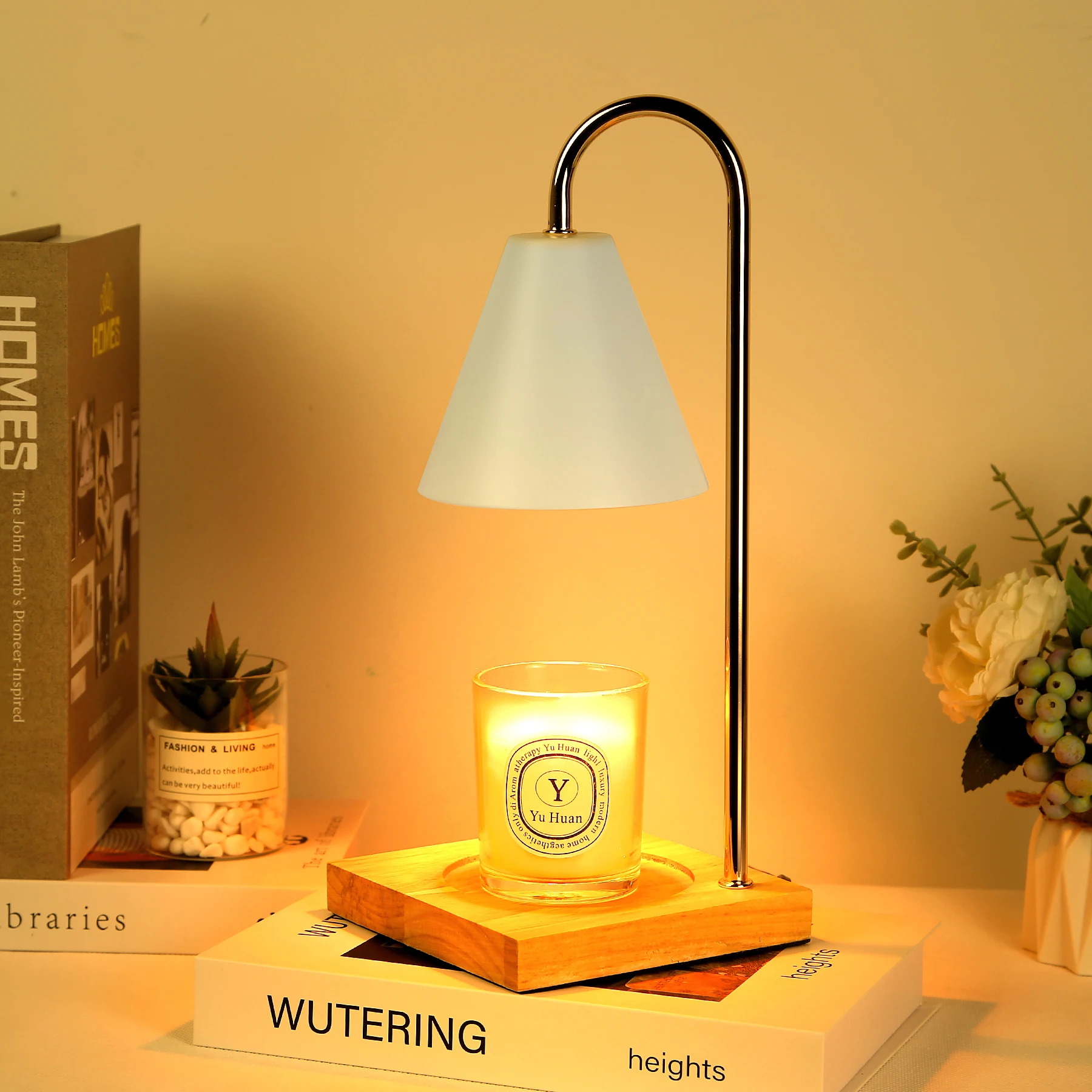 Led Table Light Candle Warmer LED Lamp Dimming Aromatherapy Table Lamp for Bedroom Bedhead Home Decor Lighting Gift for Mom Girl