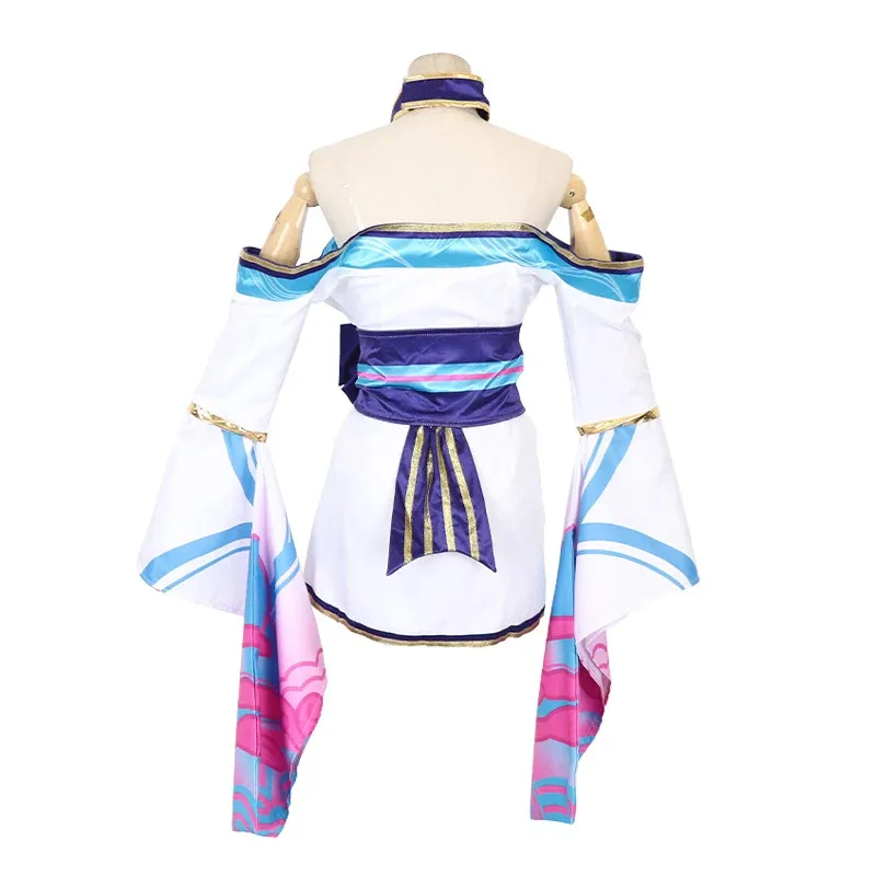 

Zizi 2025 аниме игра Spirit Blossom костюм KDA Ahri косплей хвост парик обувь женская вечеринка на Хэллоуин ролевая игра Carniva