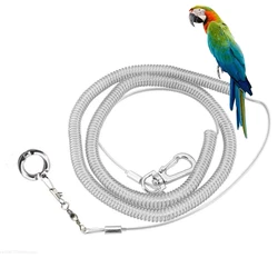 1pcs Bird Leash Foot Chain Parrot Anti-flying Traction Rope Bird Feet Bracelet Alloy Foot Ring Pet Bird Flying Travel Training