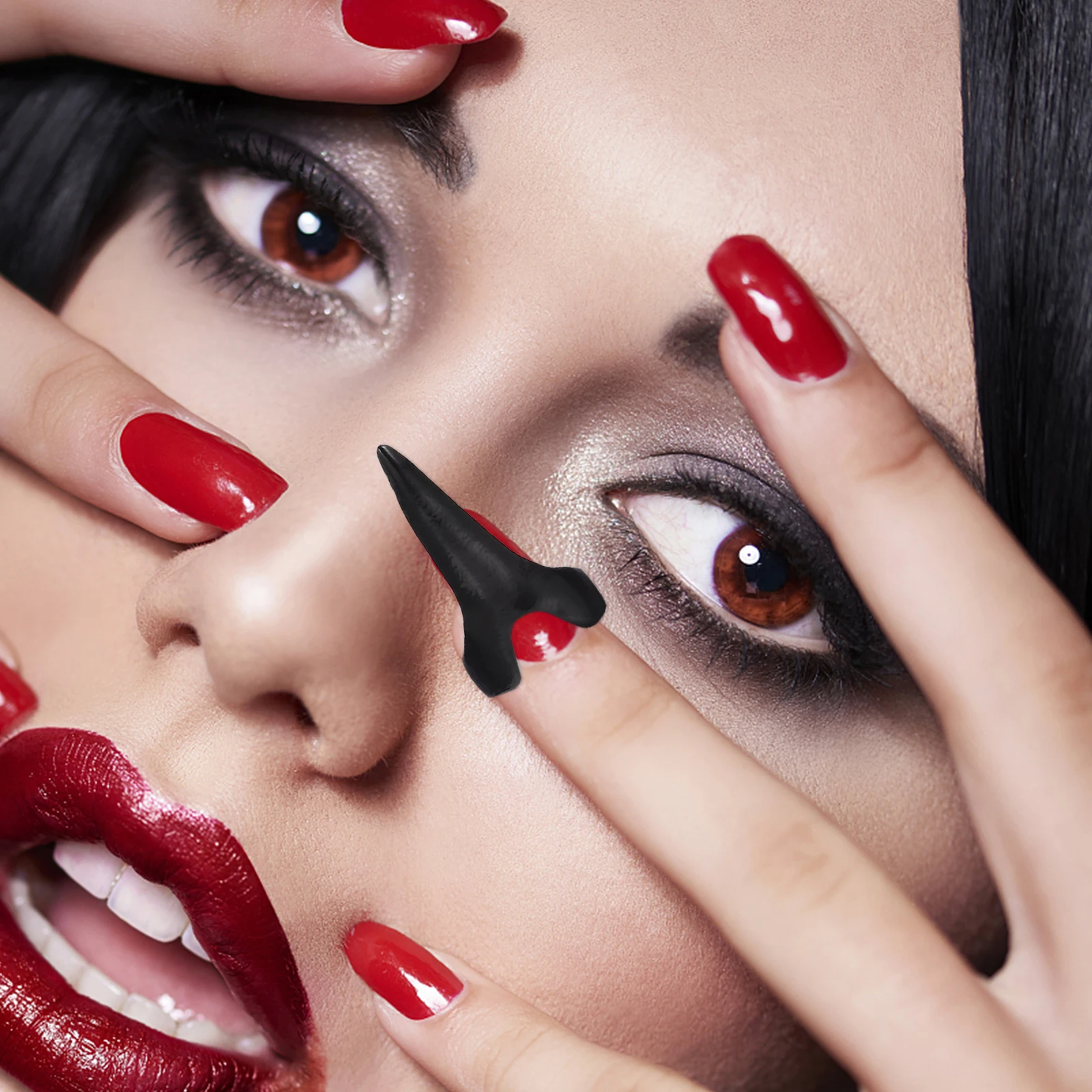 

10Pcs Lightweight Halloween Claw Fake Nails Punk Nail Finger Claws Trendy Nail Art Decor for Masquerade Party Wear