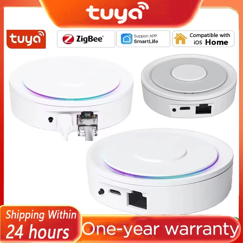 Tuya Smart ZigBee Wireless/Wired Gateway Hub Bridge Remote Linkage Devices WiFi Central Control Host Works With Smart Life APP