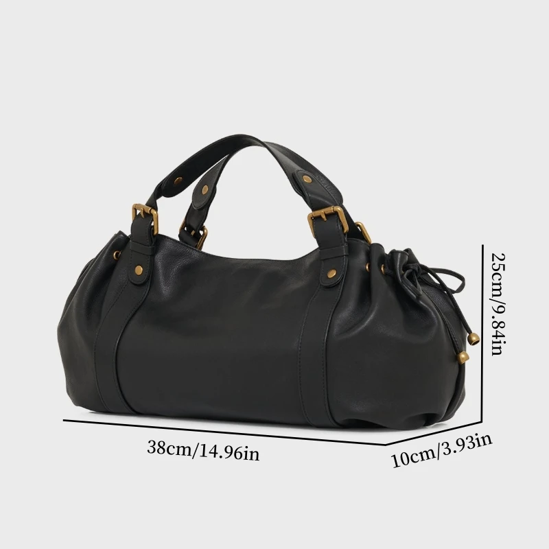 حقيبة يد نسائية كلاسيكية، حقيبة حمل عصرية جديدة بلون موحد، حقيبة كتف بتصميم فاخر للأناقة اليومية