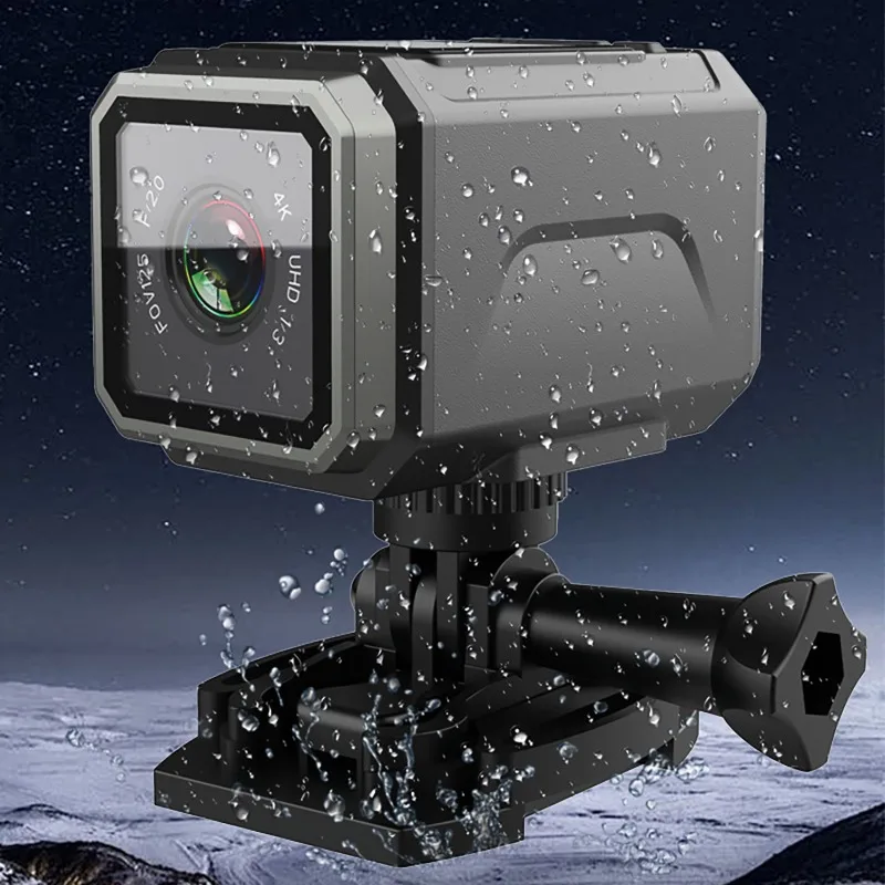 HD 4K Action Camera Wireless Wi-Fi Mini Outdoor Sports Cam Waterproof Multi-Function Cycling Recorder Wearable Helmet Cam