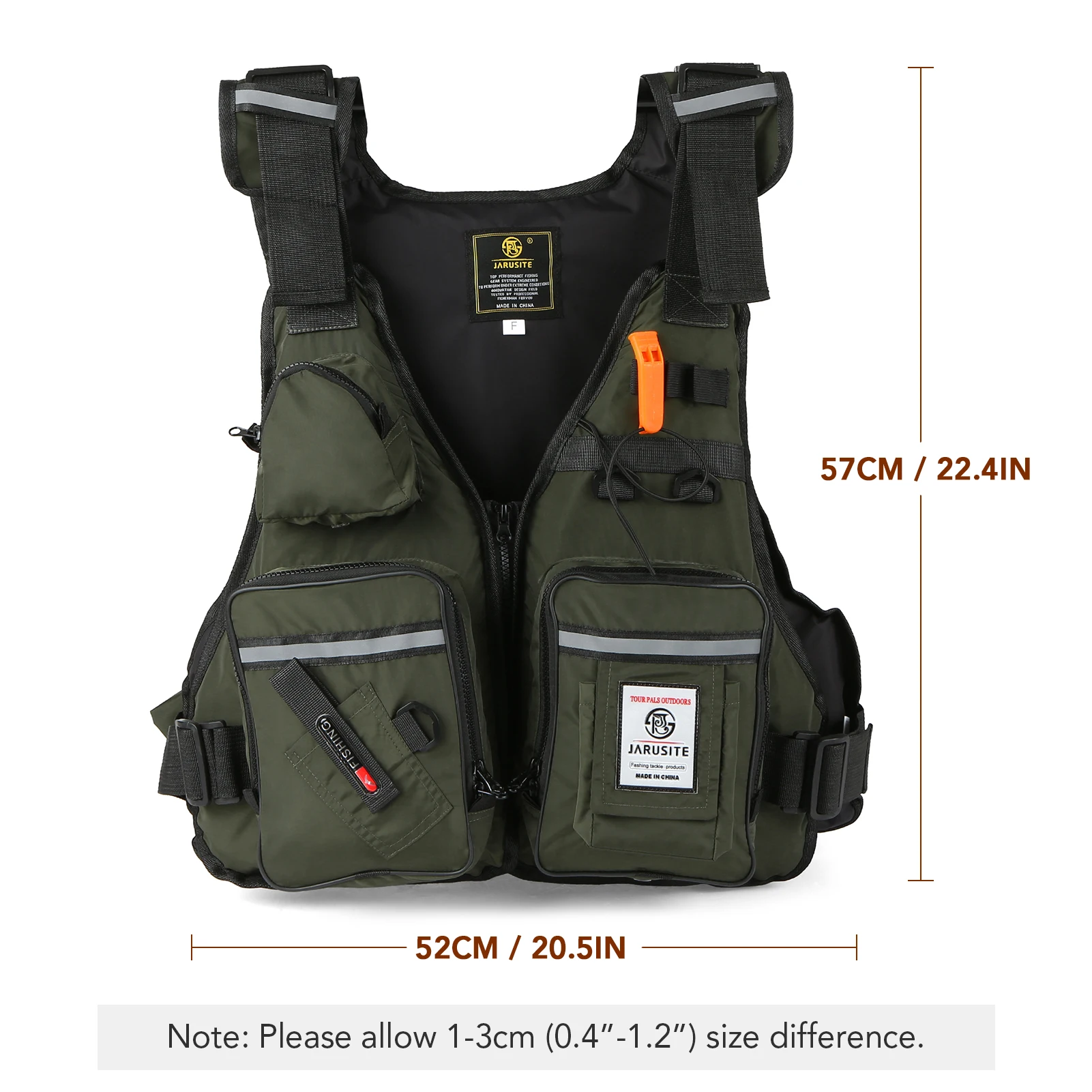 Multi-Pockets Fly Fishing Jacket Buoyancy Vest with Water Bottle Holder for Kayaking Sailing Boating Water Sports view 6