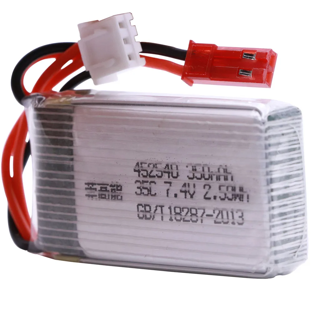 7.4v 350mah 452540 35C bateria lipo dla MJX X401H X402 JXD 515 515W 515V bateria RC Mini dron fpv Quadcopter helikoptery części