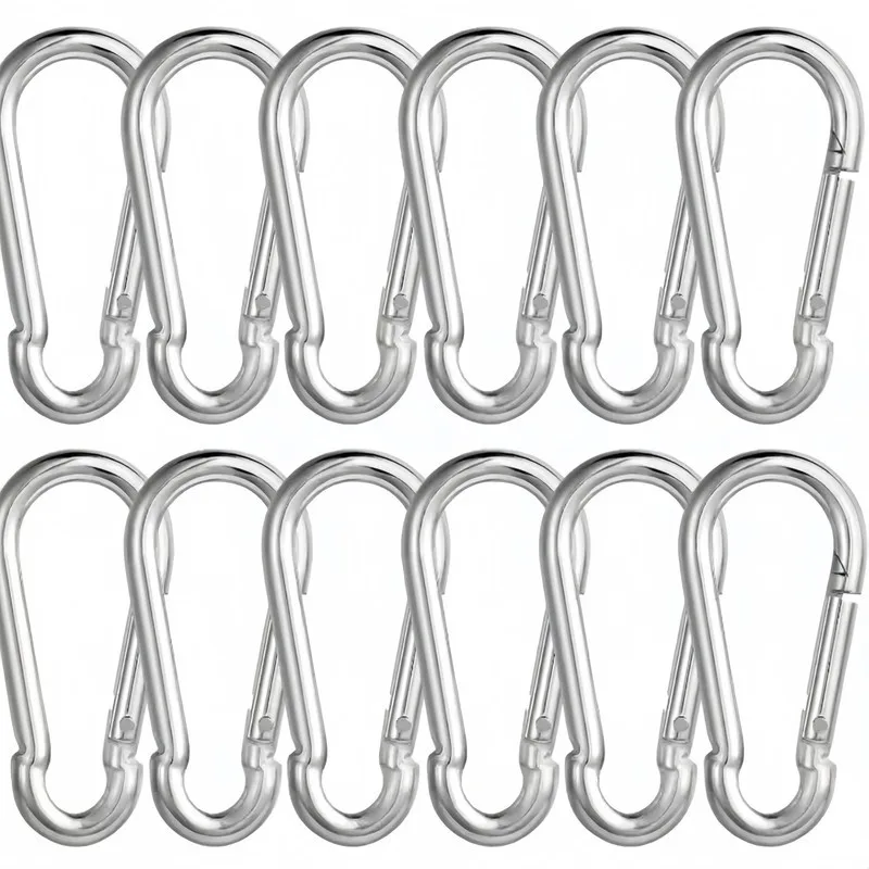 13 pcs M4 Outdoor Climbing Clips, Sturdy Metal Alloy, Daily Carry Accessories Backpack Attachment, Compact Portable Size