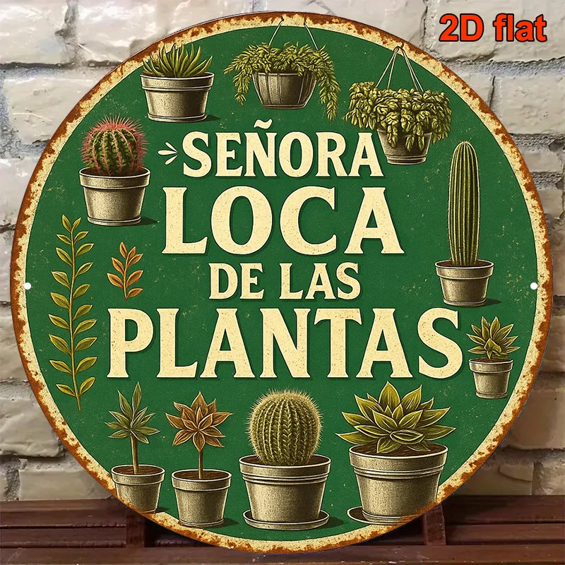 [2D Flat] 1pc Circular Sign, Spanish, Featuring a Vintage Plaque, Theme Related to 