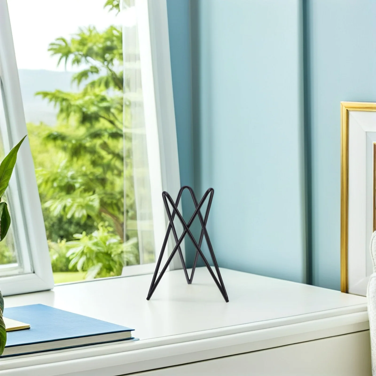 

2pc No Soil Plant Stand White Iron Tripod For Home Garden Tillandsia Holder Plant Tripot Gardening Decor Flower Pot