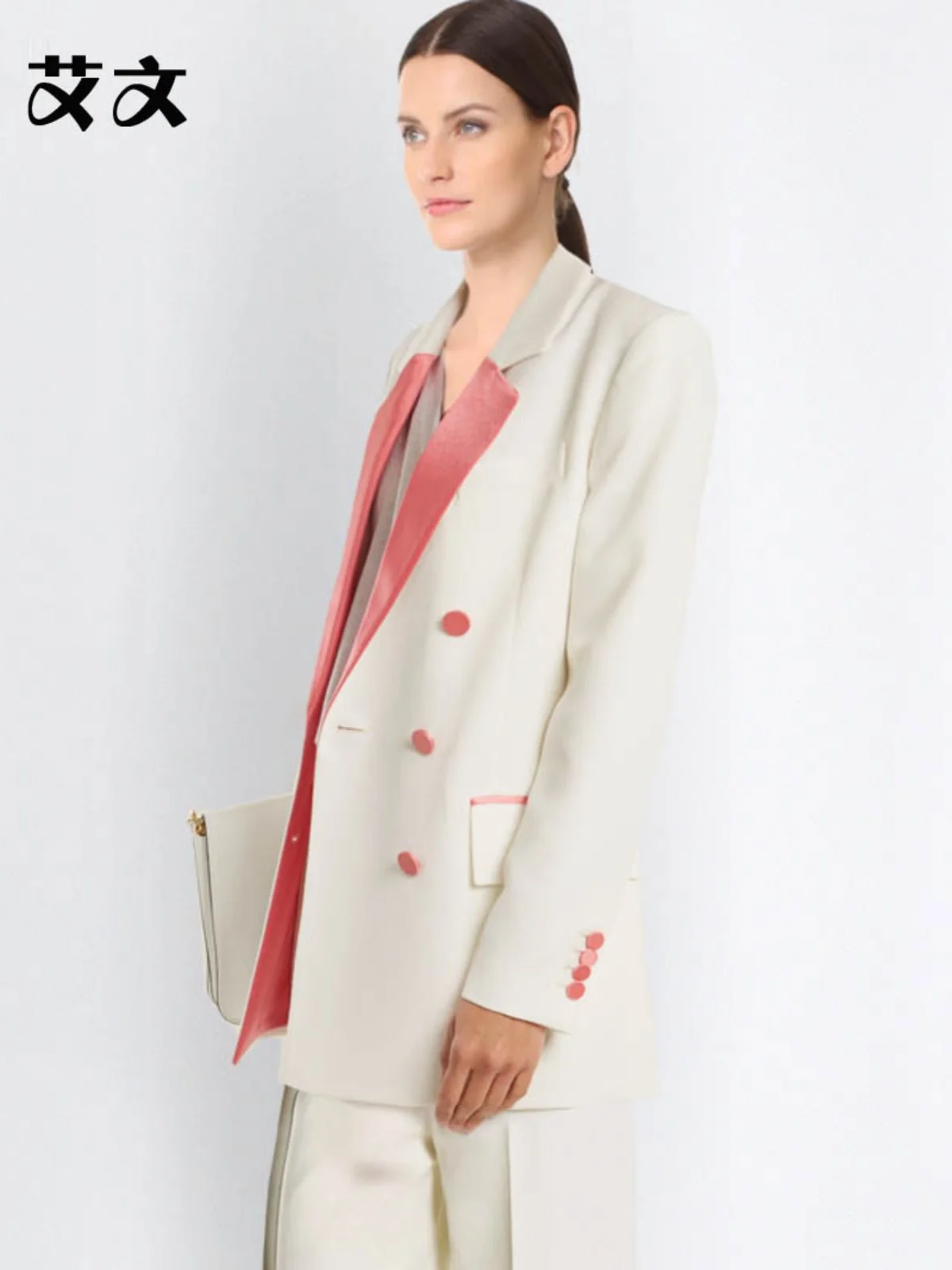 Allingentle satijnen reversblazer dames 2-delige set pak elegante broekpak set voor feest kantooroutfits aanpassen