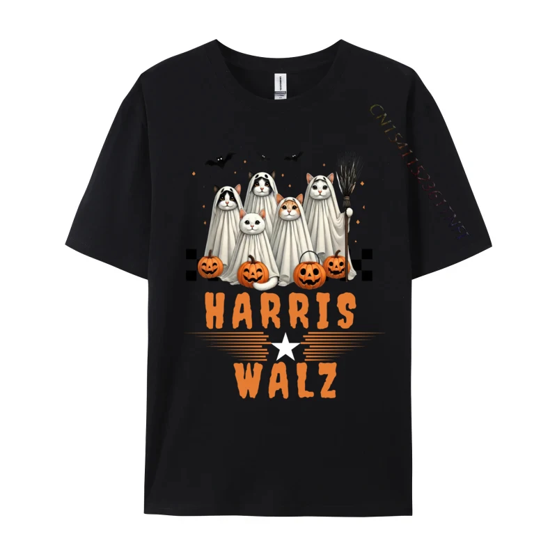 Harris Waltz 2024 Vice President Halloween cat lovers Casual Cotton Europe Tops Shirt Special Young T-shirts Family