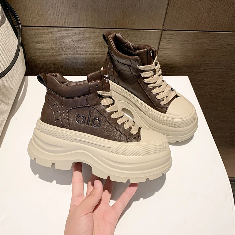 منصة أحذية نسائية عدم الانزلاق النساء احذية الجري مصمم أحذية مفلكنة الدانتيل متابعة مقاومة للاهتراء أحذية رياضية للنساء 2025 جديد #1