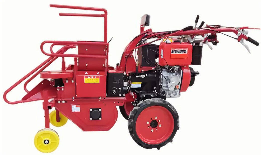 Diesel Self-propelled Corn Harvester Walk-behind 15 HP Single-row Corn Straw Cutter