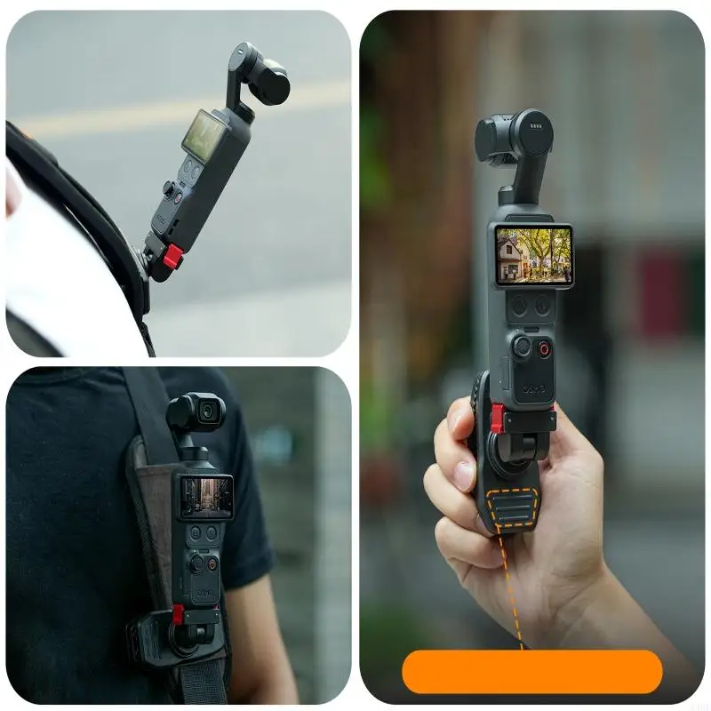 Quick Detach Mount For Pocket 4/3 Camera Backpack Clip Holder Enabling Smooth 360 Degree Panoramic Shots 83CF