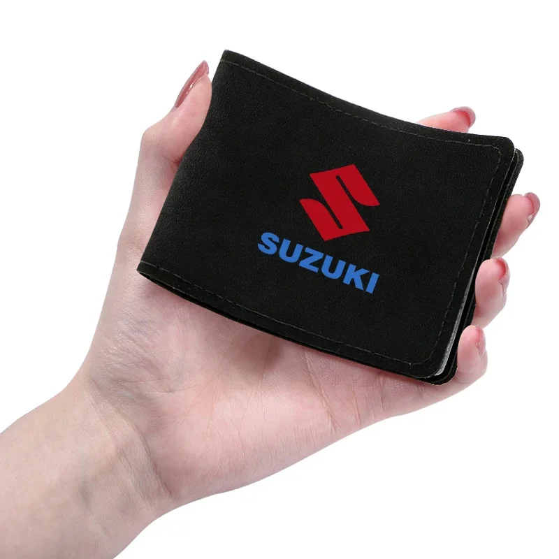 لسوزوكي GSXF SV 650 B-King BURGMAN DRZ دراجة نارية غطاء رخصة القيادة الجلد المدبوغ سيارة القيادة وثائق حافظة حامل بطاقة الائتمان