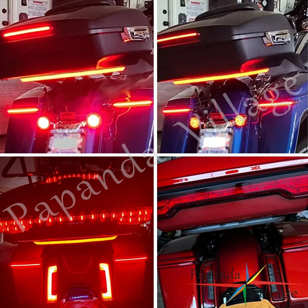 Motorbike 84LED Tail Light Turn Signal Rear Brake Stop Lamp Brake Light For CVO 121 Road Glide FLTRXSE/Street Glide FLHXSE 23-24 image 6