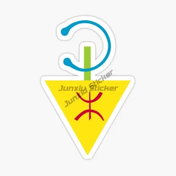Amazigh Berbers Flag Symbol Emblem Creative Car Stickers for Car Bicycle Motorcycle Window Fridge Wall Decoration Accessories