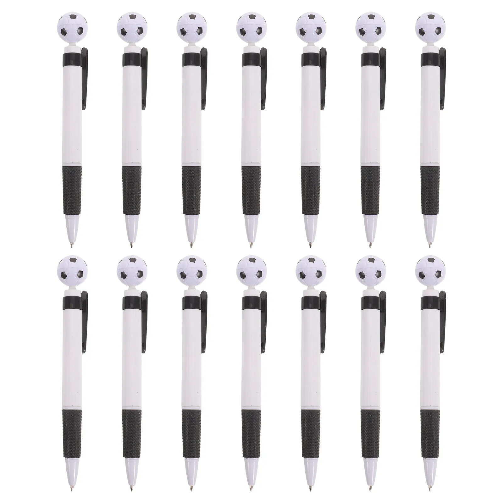 12Pcs Plastic Soccer Ballpoint Pen 7MM Retractable Smooth Writing Sports Party Favors Football Novelty Gift