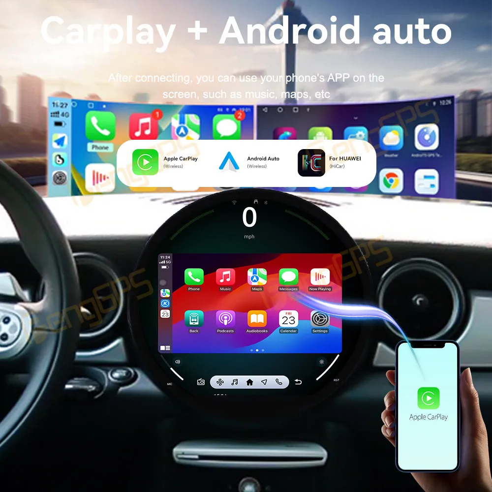 For BMW mini 2007-2011 Android Car Radio Multimedia Video Player Wireless Carplay Autoradio Stereo GPS Navigation Head Unit