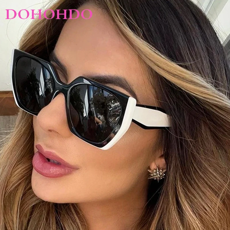 

Fashion Luxury Brand Design Cat Eye Irregular Women Sunglasses Retro Big Frame Sunglass Men Outdoor Travel Eyewear Female UV400