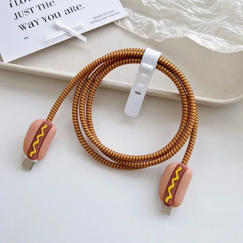 Cartoon Data Cable Protective Case, Drop Resistance Protector, Protetor Universal, Adequado para Apple, Huawei Carregamento