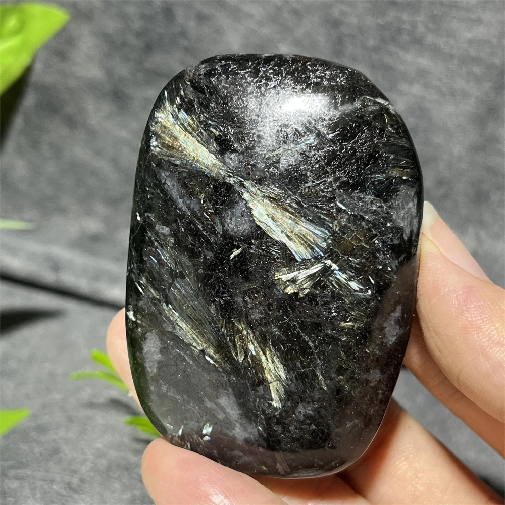 Crystal Natural Palm Stone Quartz Garent Astrophylite Fireworks Flash  Feng Shui Energy Minerals Gemstone Home Decoration