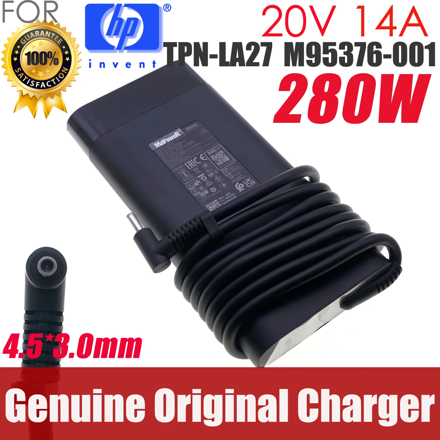 

Original TPN-CA26 TPN-LA27 20V 14A 280W AC Adapter Charger For HP OMEN Laptop Power Supply M94073-001 M94073-002 M95376-001