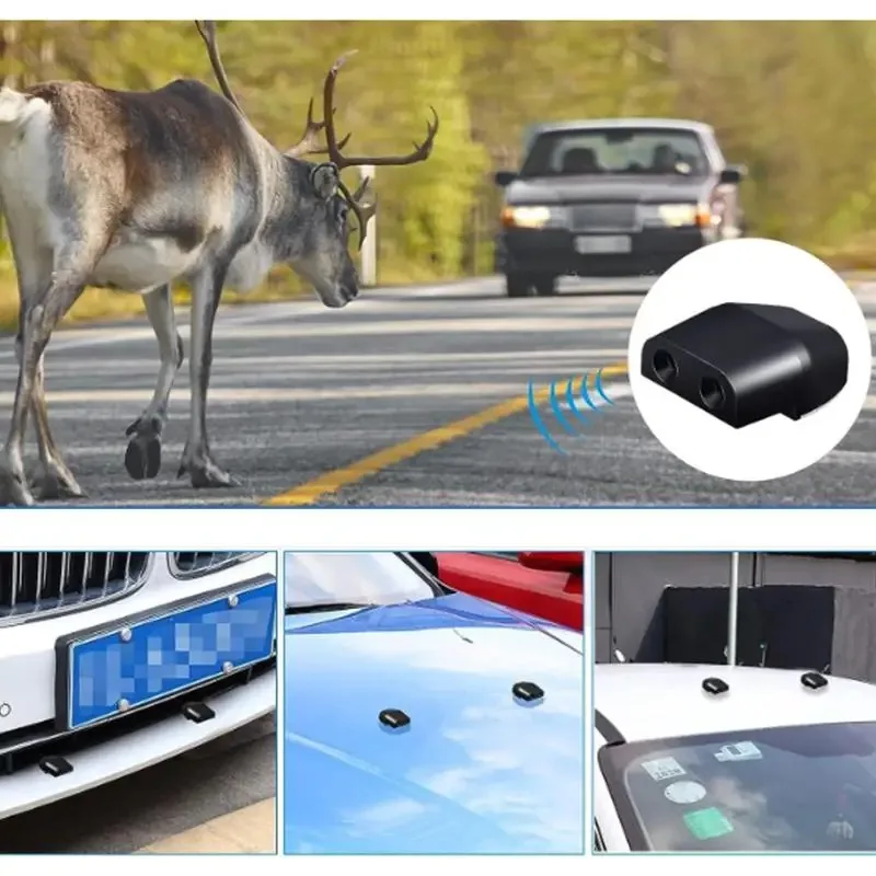 Wind-activated Ultrasonic Wildlife Repeller Auto Deer Warning Whistle Self-generating Sound Deterrent Device for Vehicle Driving