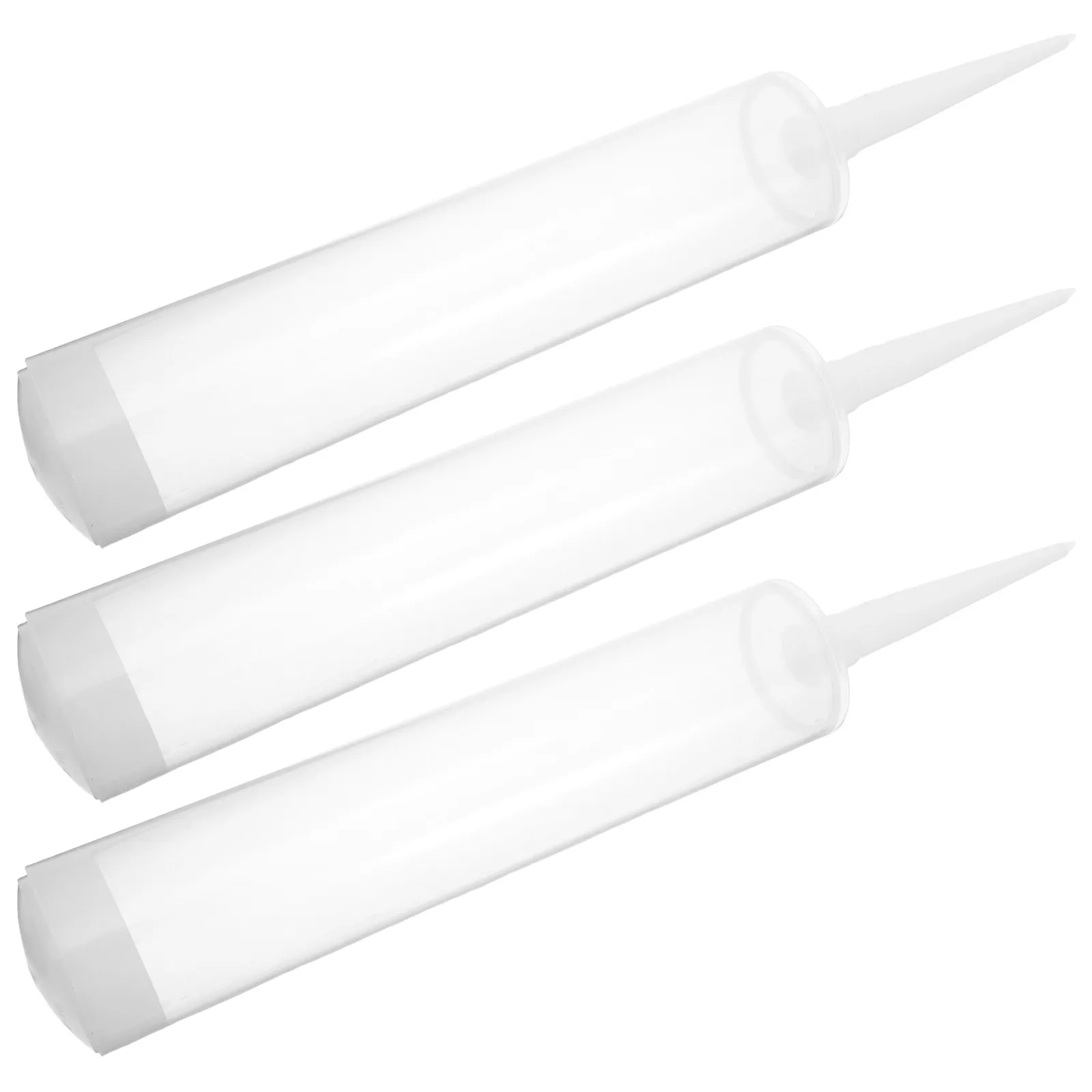 300Ml Lightweight Transparent Plastic Caulking Tubes Easy Clean Refillable Empty Sealant Bottles for Home Repairs Cracks