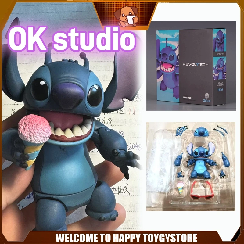 

Ok Studio Ko Kaiyodo Lilo & Stitch Revoltech Stitch Модель Статуя Фигурки Коллекция Настольные Украшения Мальчики Игрушки