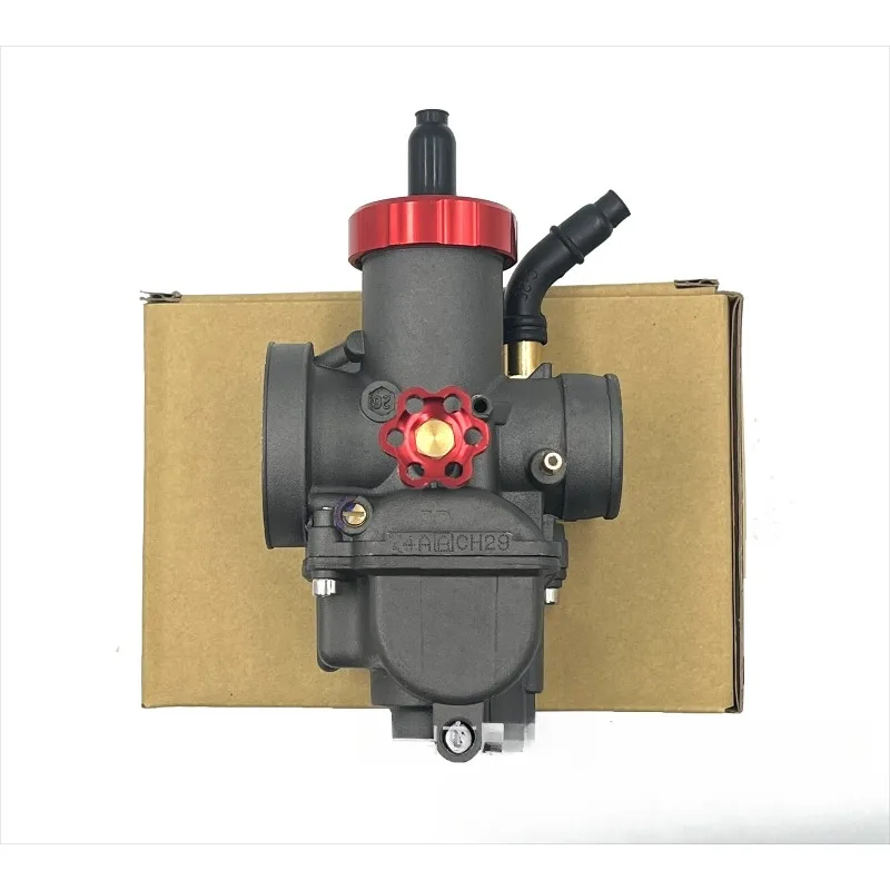 Motorcycle Carburetor with Red Cover   PE28 30 KX80 100 125 CR80 85 KSR110 - view 3