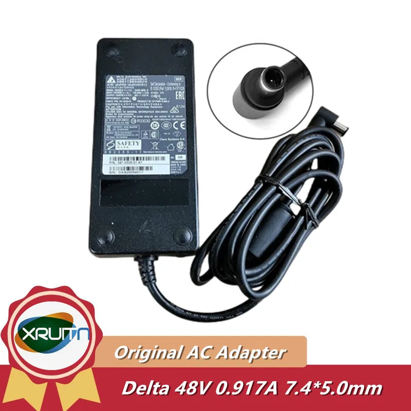 

Genuine DELTA EADP-48EB B 48V 0.917 AC Adapter Charger for CISCO CP-8851 8961 8945 9951 9971 8900 9900 IP PHONE Power Supply