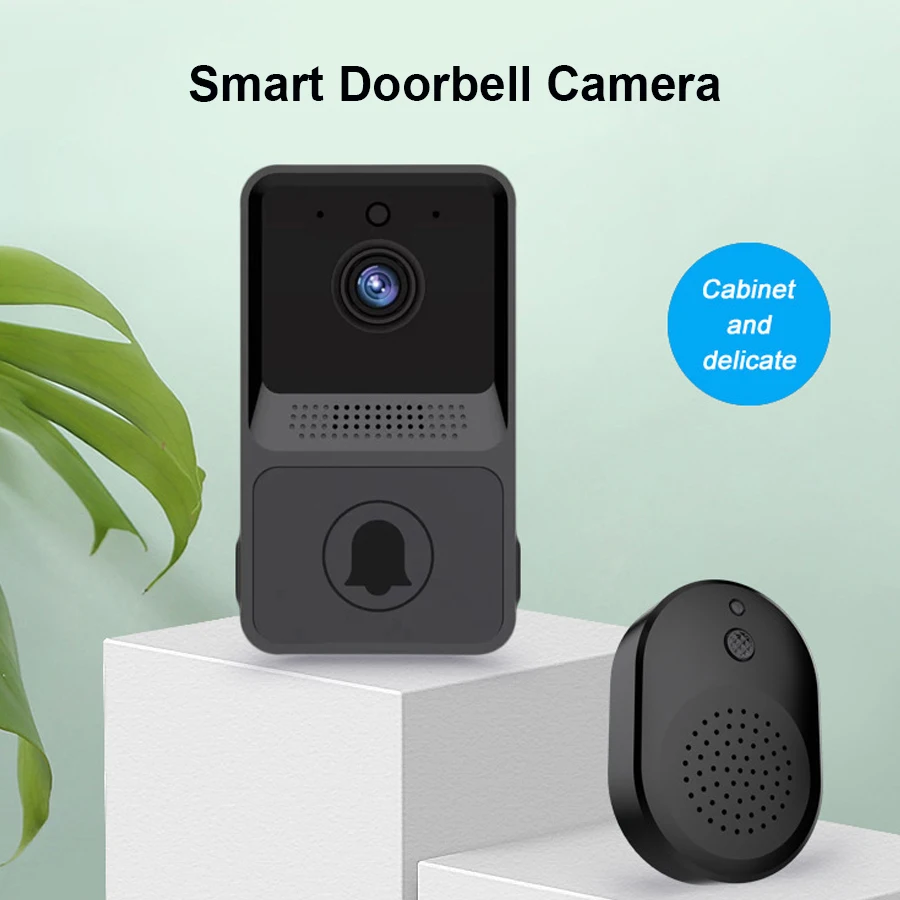 Wireless Home Security Doorbell with IR Night Vision for Apartments, Phone Door Bell Camera, Security Protection Intercom, 720P