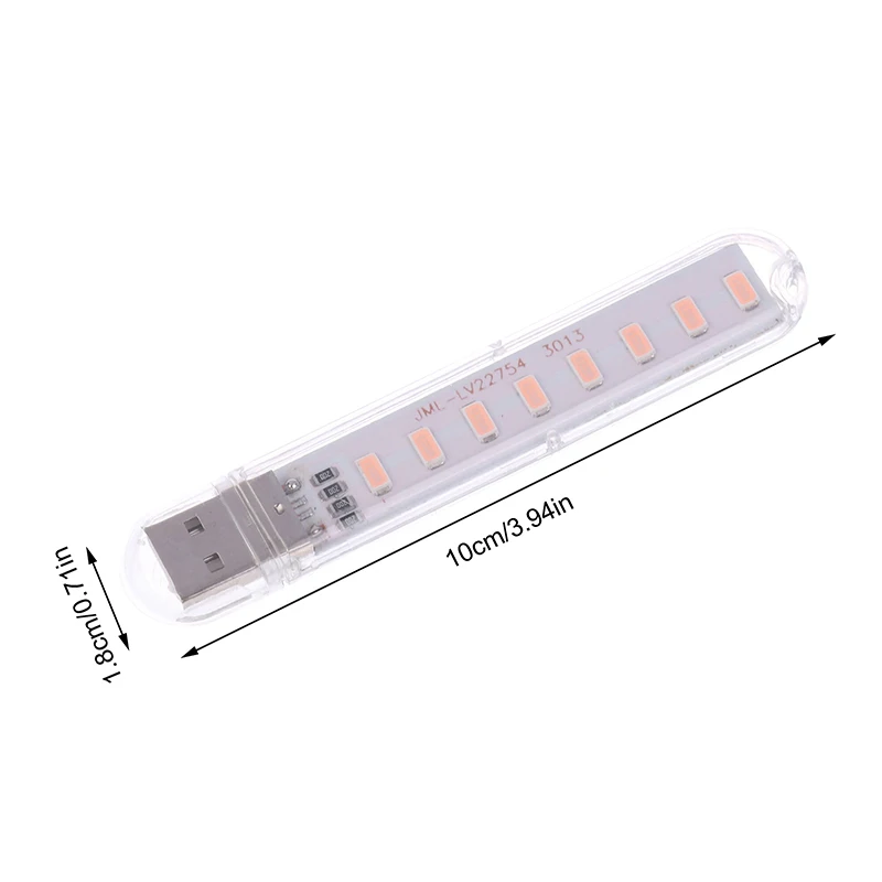 Mini USB LED Book Light DC5V Ultra Bright Reading Book Lamp 8Leds Light Portable Bedside Light For Power Bank PC Laptop Notebook